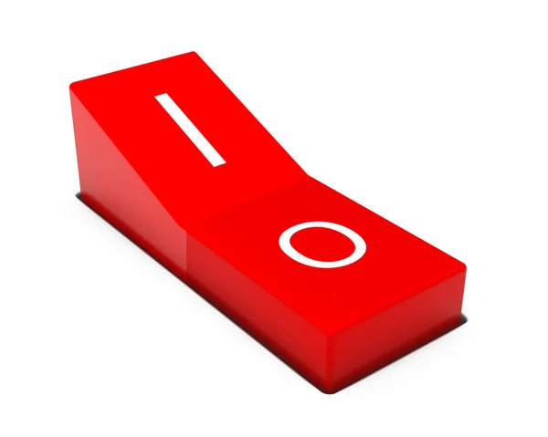 Red power switch — Stock Photo, Image