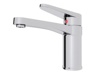 Chrome water supply faucet clipart