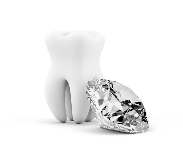 ダイヤモンドと歯します。 — ストック写真