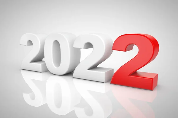 Νέο Έτος 2022 Εγγραφείτε Ένα Γκρι Φόντο Απόδοση — Φωτογραφία Αρχείου
