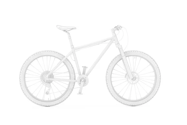 White Mountain Bike Clay Style Een Witte Achtergrond Rendering — Stockfoto