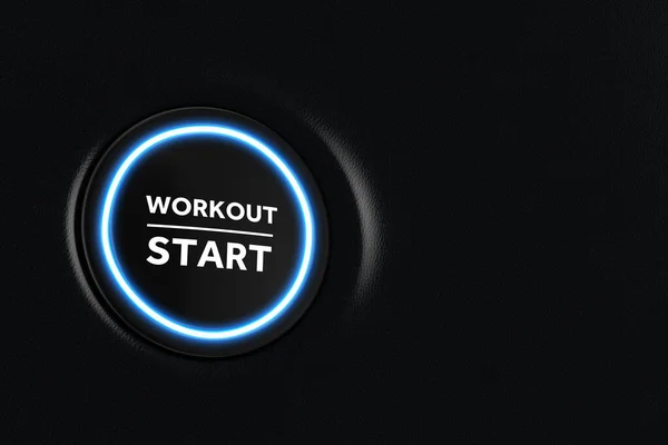 Startup Workout Car Engine Button Auf Einem Modernen Auto Armaturenbrett — Stockfoto