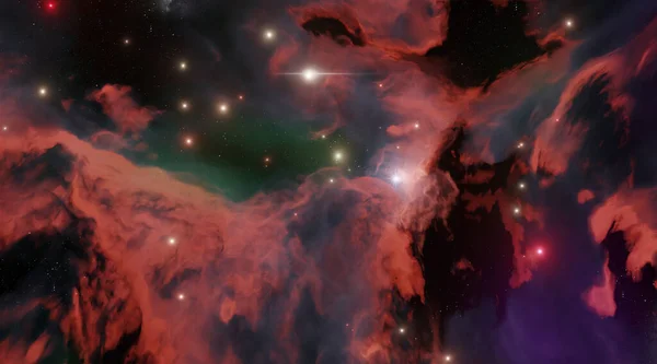 Πολύχρωμο Όμορφο Galaxy Outer Space Night Sky Νεφέλωμα Ακραία Closeup — Φωτογραφία Αρχείου