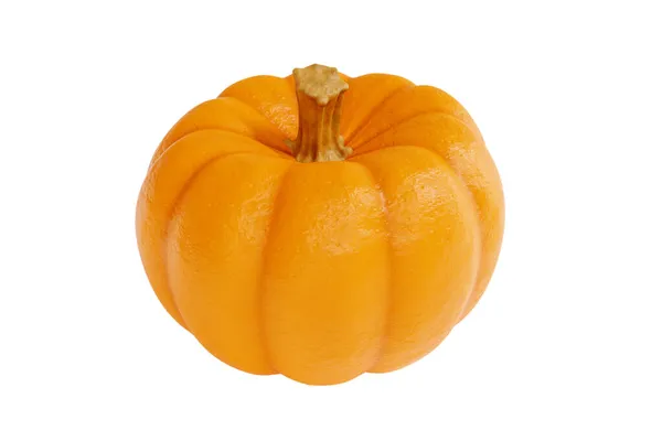 Single Fresh Orange Pumpkin Białym Tle Renderowanie — Zdjęcie stockowe