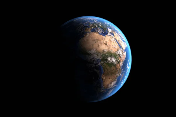 View Planete Earth World Globe Space Black Sky Background Elements Stock Picture