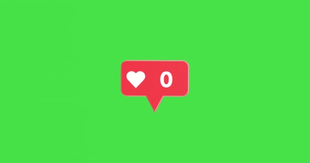 Video Auflösung Social Media Network Love Heart Icon Mit Hundert — Stockvideo