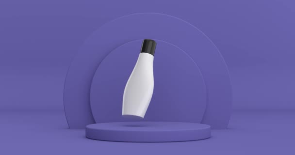 Vidéo Résolution Tube Crème Cosmétique Blanc Blanc Avec Espace Vide — Video