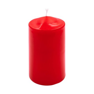 Beyaz arkaplanda Kırmızı Aroma Büyük Mum