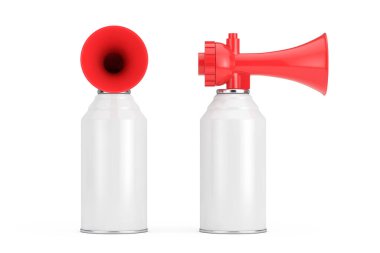 Tasarımınız için Beyaz Arkaplanda Boş Alan ile Hava Kornası. 3d Hazırlama 