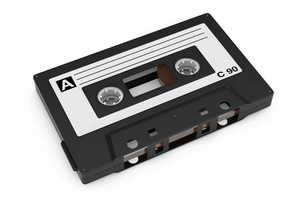 Vieille Cassette Audio Vintage Sur Fond Blanc Rendu — Photo