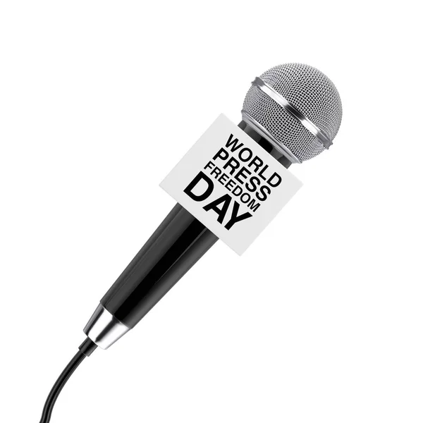 World Press Freedom Day Concept Microphone Box World Press Freedom — Stockfoto