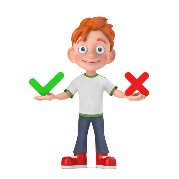 Tecknad Little Boy Teen Person Character Mascot Med Röda Korset — Stockfoto