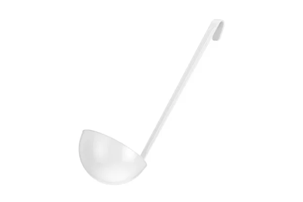 White Kitchen Soup Ladle Clay Style White Background Rendering — Photo