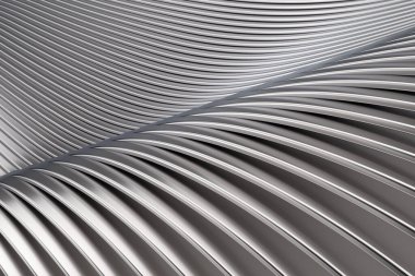 Abstract Metal Chrome Silver Shiny Texture Background extreme closeup. 3d Rendering