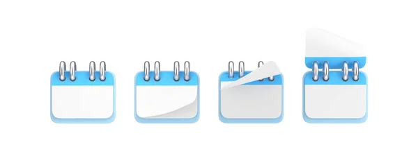 Set Von Cartoon Icon Calendars Auf Weißem Hintergrund Darstellung — Stockfoto