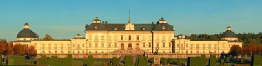 Panorama Drottningholms slott (royal palace) outside of Stockholm, Sweden clipart
