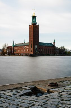Belediye Binası Manzarası (Stadhuset). Stockholm, İsveç