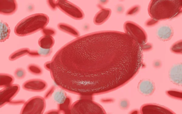Renderizado Ilustración Médicamente Precisa Demasiados Glóbulos Blancos Debido Leucemia — Foto de Stock