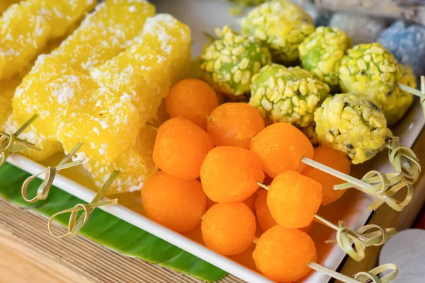 Tayland tatlısını yumurta ve şekerden yap, Tayland tatlıları.