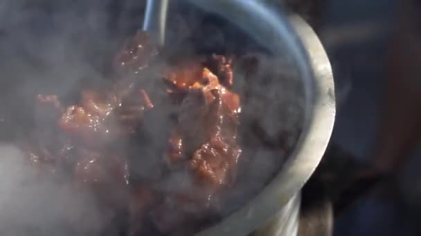 Caratteristica Cinese Delizioso Arrosto Manzo Cuocere Lentamente Gusto Delizioso Nutriente — Video Stock