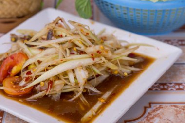 Tayland papayası salatası ya da Taylandca 'da 