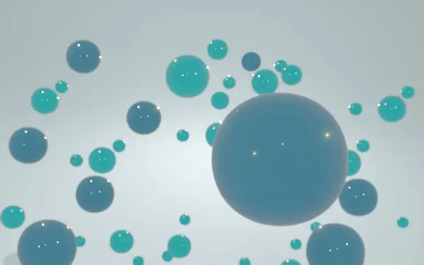 Drei Kollagen Blase Und Vitamin Illustration Isoliert Auf Blauem Hintergrund — Stockfoto