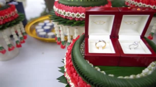 Thais Huwelijkscadeau Thaise Verloving — Stockvideo