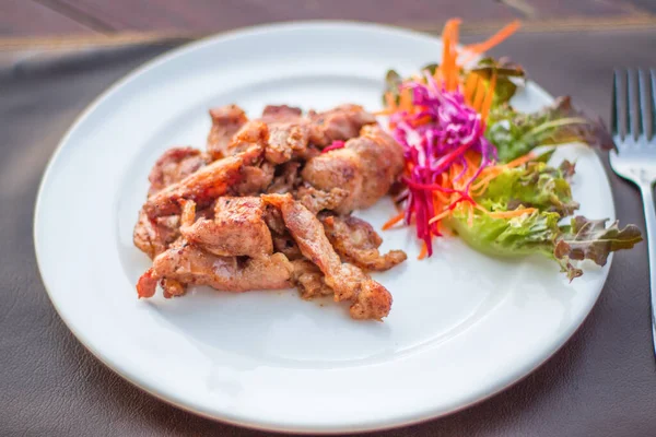 Neur Dad Diew Thai Fried Sun Dried Beef Con Salsa — Foto de Stock