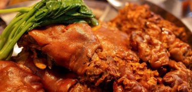 Pişmiş Domuz Bacağı Pirinç Bacağı, Tayland yemeği 