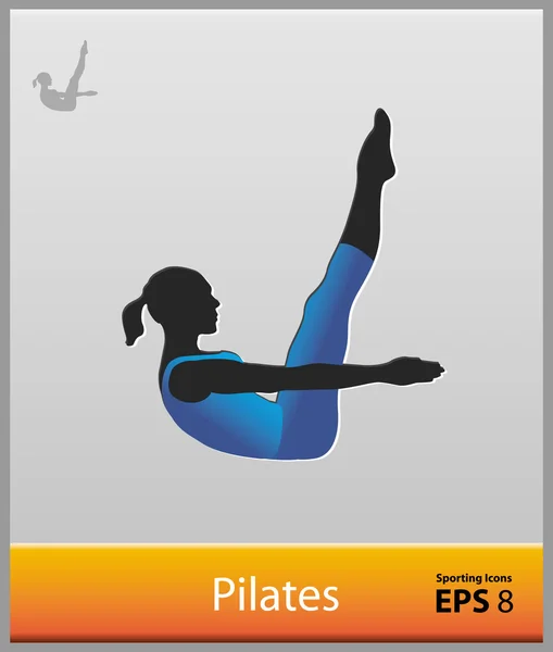 Pilates — Vettoriale Stock