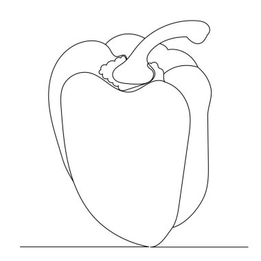 biber çizimi sürekli bir çizgi, vektör
