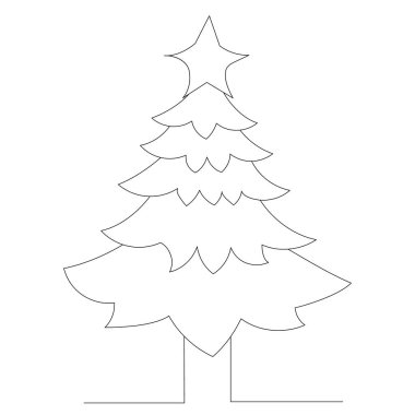 Noel ağacı çizimi, vektör