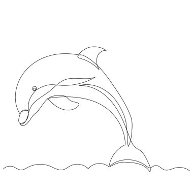 Yunus çizimi, izole edilmiş, vektör