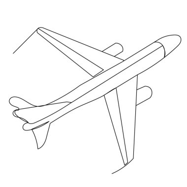 düzlem çizimi sürekli bir çizgi, vektör