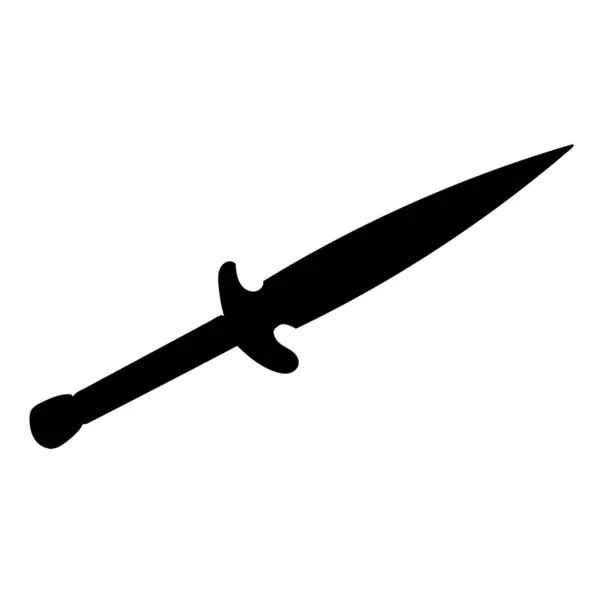 Black Knife Silhouette Vector Isolated — Stock Vector