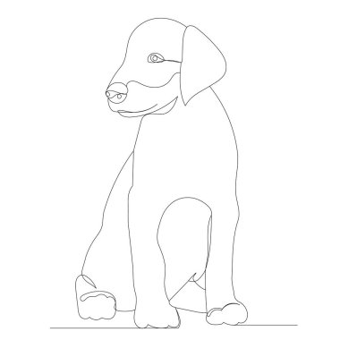 Yavru bir çizgi izole edilmiş, vektör