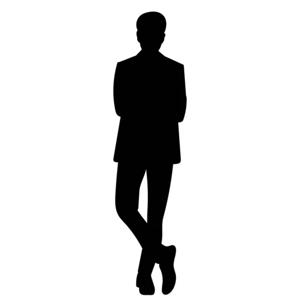 Man Guy Black Silhouette Vector — Stock Vector