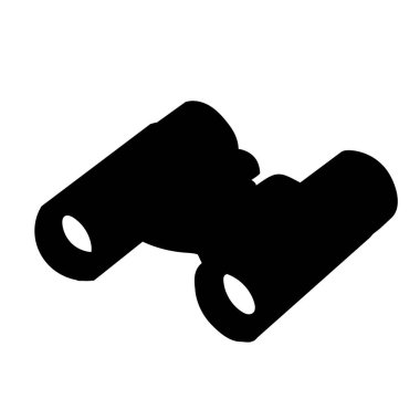 dürbünler siyah siluet vektörü, izole