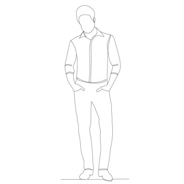 Beyaz arkaplanda bir çizgi çizen adam