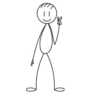 Çubuk figür, insan, vektör, izole 