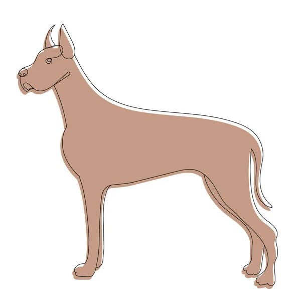 Kresba Psa Vektor Izolovaný — Stockový vektor