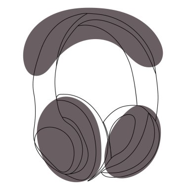 Kulaklıklar çizim çizimi, vektör