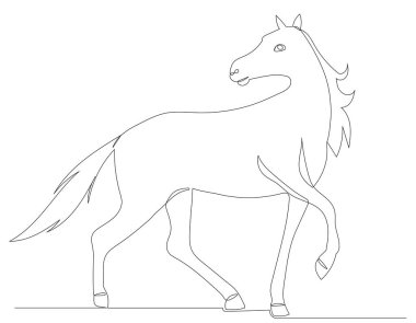 At, sürekli çizgi çizimi, çizim