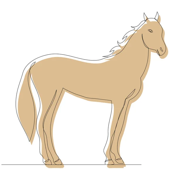 Άλογο Εικόνα Σκίτσο Διάνυσμα Απομονωμένη — Διανυσματικό Αρχείο