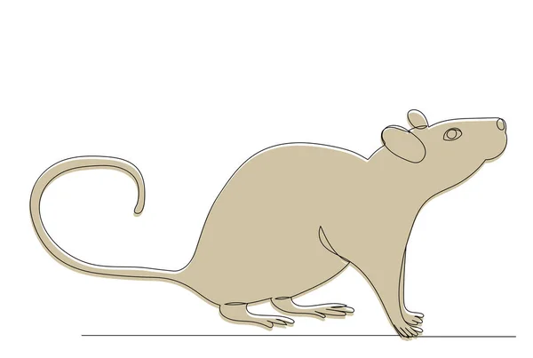Ποντίκι Σκίτσο Αρουραίου Διάνυσμα Απομονωμένο — Διανυσματικό Αρχείο