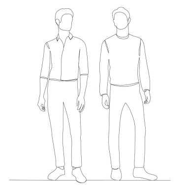 Adam sürekli çizim yapıyor, çizim, vektör.