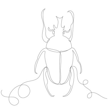 Böcek, böcek aralıksız bir çizgi çiziyor.