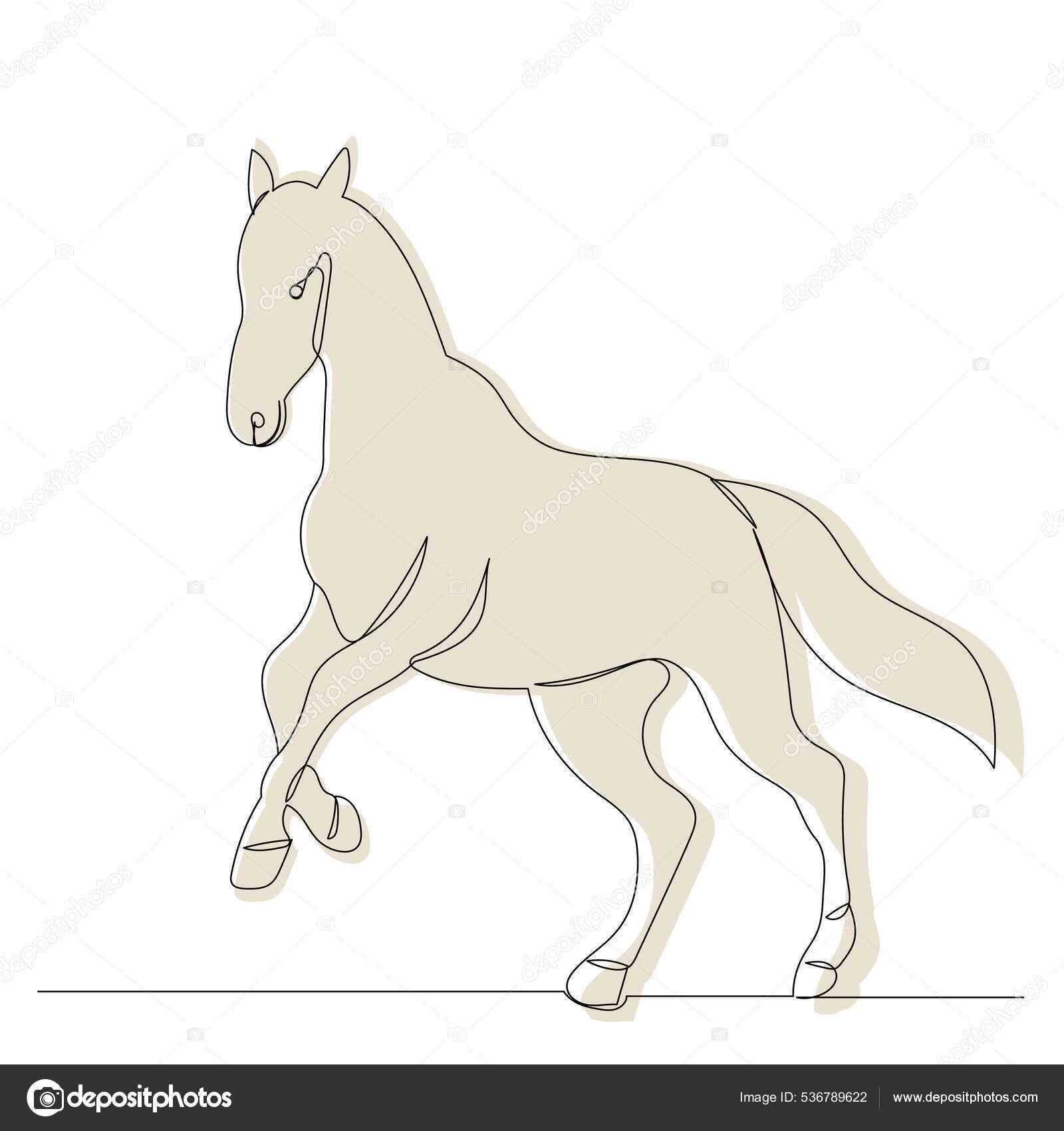 Black Line Horse On White Background Running Horse Sketch Style Vector  Graphic Icon Animal Stock Illustration - Download Image Now - iStock