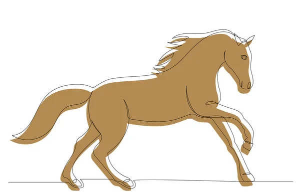 Horse Sketch Outline Vector Isolated — Stock vektor