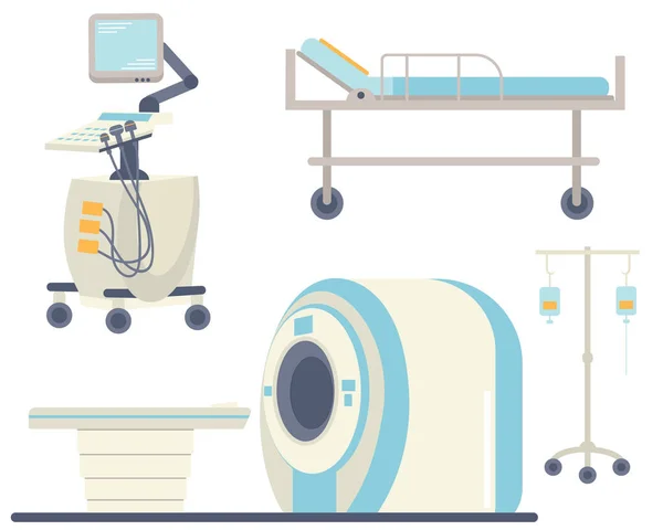 Equipo Médico Ultrasonido Cuentagotas Mri Vector — Archivo Imágenes Vectoriales